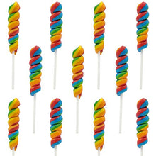 Load image into Gallery viewer, Rainbow Twist Lollipop, Mixed Fruit Flavor, Individually Wrapped, 3&quot; Inch Sucker
