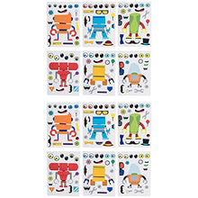 Load image into Gallery viewer, Make A Robot Character Stickers, Great for Arts and Crafts, Party Favors
