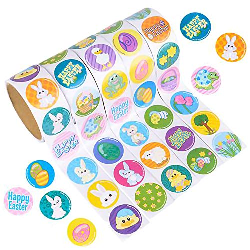 Easter Sticker Roll, Happy Easter Sticker Roll Assortment, 500 Count