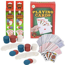 Load image into Gallery viewer, The Dreidel Company Poker Chips Set Includes One Deck of Playing Cards, 100 Poker Chips 1.5" Each
