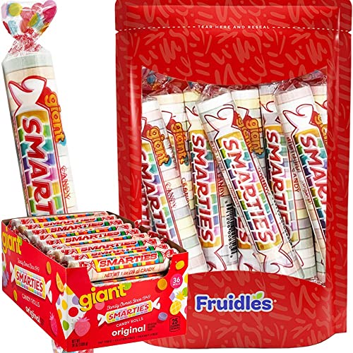 Giant Smarties Hard Candy Roll, Assorted Flavors, Individually Wrapped