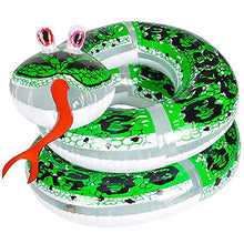Load image into Gallery viewer, The Dreidel Company Large Rainforest Snakes Animal Wildlife Inflate, Replica Reptiles, Nature and Science, Party Giveaways, Party Favors, 60&quot; Inch
