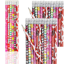 Load image into Gallery viewer, The Dreidel Company Valentine's Day Pencils, School Supplies, Prizes for Kids, Birthday Giveaways, Party Favors, 7.5" Pencil

