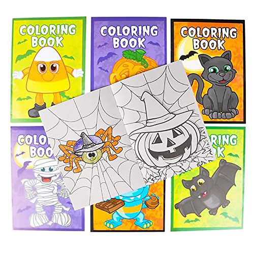 The Dreidel Company Halloween Coloring Books Party Favors for Kids, Hallowmas Trick or Treat Goodie Bag Stuffer Fillers Fun Activity Decorations Supplies