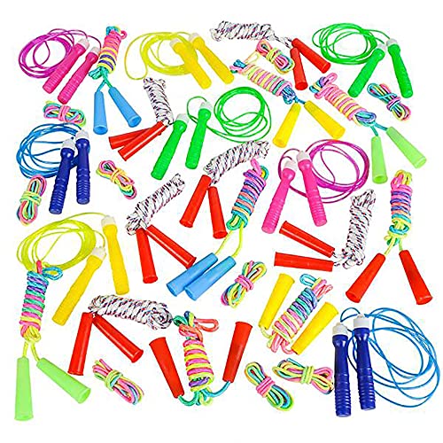 Jump Rope Assortment for Kids, Indoor & Outdoor Skipping Activity, Party Favors (12-Pack)