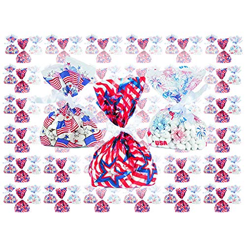 Patriotic America Bags Plastic Cellophane Assorted Bag (36-Pack)